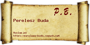 Perelesz Buda névjegykártya